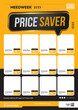 Price saver promotion flyer catalog template for supermarket