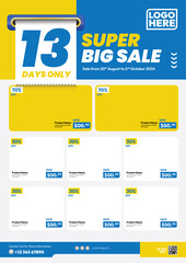 Wall Mural - Super big sale promotion flyer catalog template