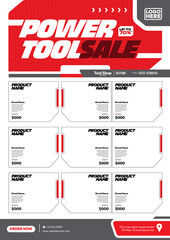 Wall Mural - tool shop product price catalog flyer template