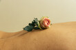 © Sophia Hsin/Stocksy - Single rose on bare back of person