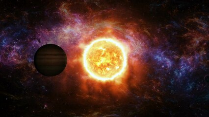 solar eclipse. solar eclipse animation is a thrilling stock motion graphics clip, which shows the sh