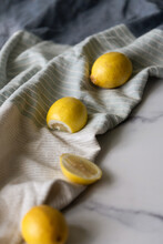 Organic Lemons In Kitchen