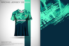 Sports Jersey And T-shirt Template Sports Jersey Design Vector.  Sports Design For Football, Racing, Gaming Jersey. Vector.