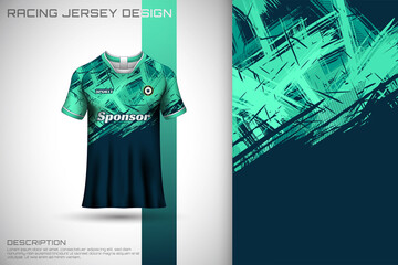 Sports jersey and t-shirt template sports jersey design vector.  Sports design for football, racing, gaming jersey. Vector.