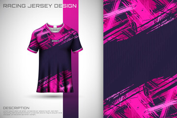 Wall Mural - Sports jersey and t-shirt template sports jersey design vector.  Sports design for football, racing, gaming jersey. Vector.