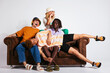 © BONNINSTUDIO/Stocksy - Diverse trendy youngsters in studio