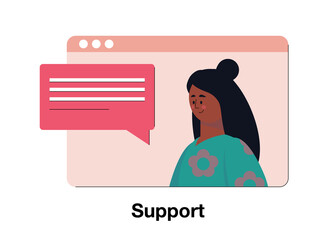 Sticker - Online support concept