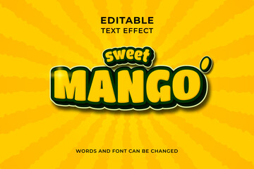 Sweet mango editable text effect