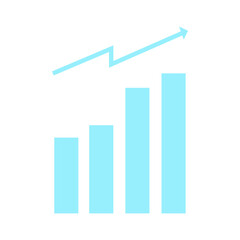 Poster - Company development chart semi flat color vector object. Business data analytics. Full sized item on white. Statistics simple cartoon style illustration for web graphic design and animation