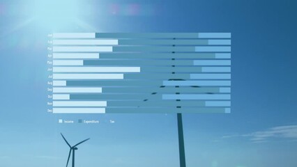 Poster - Animation of graphs over wind turbines