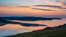Sunset At Torrisdale Bay On The North Coast Of Scotland Near The Village Of Bettyhill
