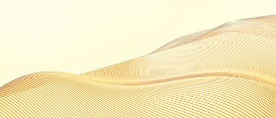 Aufkleber - Abstract Futuristic Digital desert Landscape and technology background. internet connection for Network data and Development Concept. Metaverse, copy space, banner, website -3d Rendering