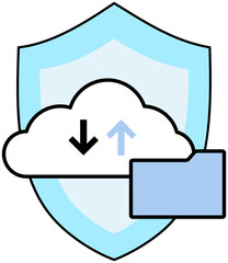 Poster - storage and cloud server service concept with data network internet web connection. data protection 
