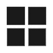 Zigzag Edge Square Shapes Icon Set