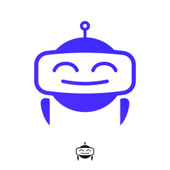 Wall Mural - Chat bot icon isolated on white background for virtual assistant icon, talk bubble speech icon, digital marketing, chat app, ai, artificial intelligence. Vector 10 eps