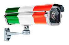 Surveillance Camera With Irish Flag. 3D Rendering
