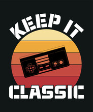 Keep It Classic T-shirt Design, Nintendo Illustration, Nintendo T-shirt Design