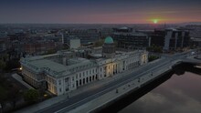 High-angle View Of Customs House In Dublin, Ireland