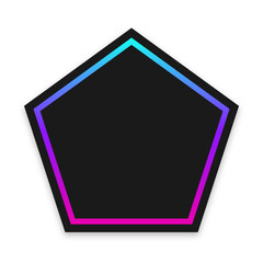 Sticker - pentagon gradient dark background
