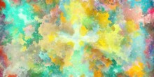 Digital Painterly Watercolor Bright Fractal Stylised Background Gradient