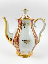 Vertical Shot Of A Floral Teapot