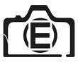 © MdAtiqul - E camera logo design logo icon vector template.