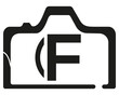 © MdAtiqul - F camera logo design logo icon vector template.