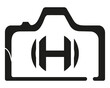 © MdAtiqul - H camera logo design logo icon vector template.