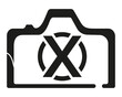 © MdAtiqul - X camera logo design logo icon vector template.
