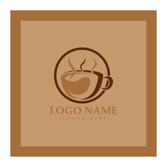 Wall Mural - Coffee cup Logo Template vector icon illustration  design