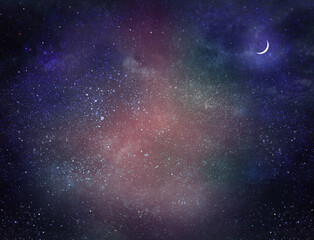 Night sky with stars as background. Universe