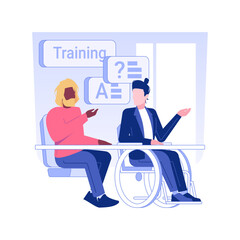 Poster - Diversity training isolated concept vector illustration. Building empathy training course, anti-bias idea, create inclusive environment, business etiquette, corporate culture vector concept.