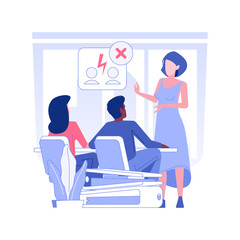 Poster - Communication improvement isolated concept vector illustration. Group of colleagues learning reducing conflicts, business etiquette, corporate culture workshop, company rules vector concept.