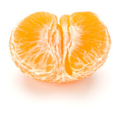 Wall Mural - Peeled tangerine or mandarin fruit half  .