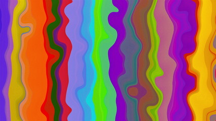 Poster - Colorful waves shapes. Computer generated 3d render