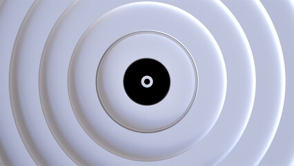 Poster - White modern circles. Computer generated 3d render