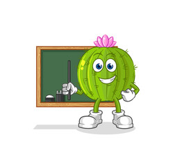 Wall Mural - cactus teacher vector. cartoon character