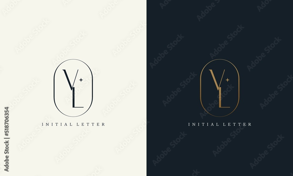premium VL logo monogram with gold circle frame. luxury initials design ...
