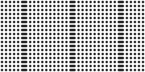 Leinwandbilder - Grid of rounded dots and sticks. Vector seamless in the form of a grid.