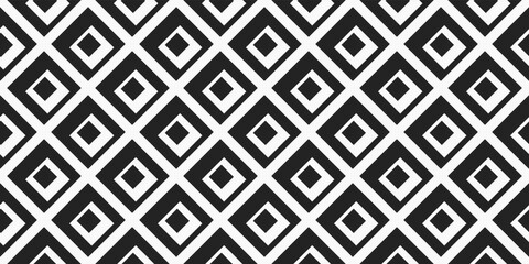 Poster - Diamonds black seamless. Pattern of identical rhombuses. Print for interior surfaces.