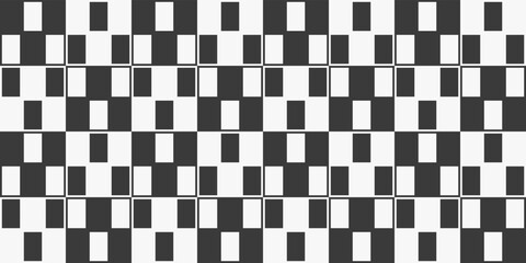 Poster - Checkered pattern of rectangles. Vector pattern of black and white rectangles.