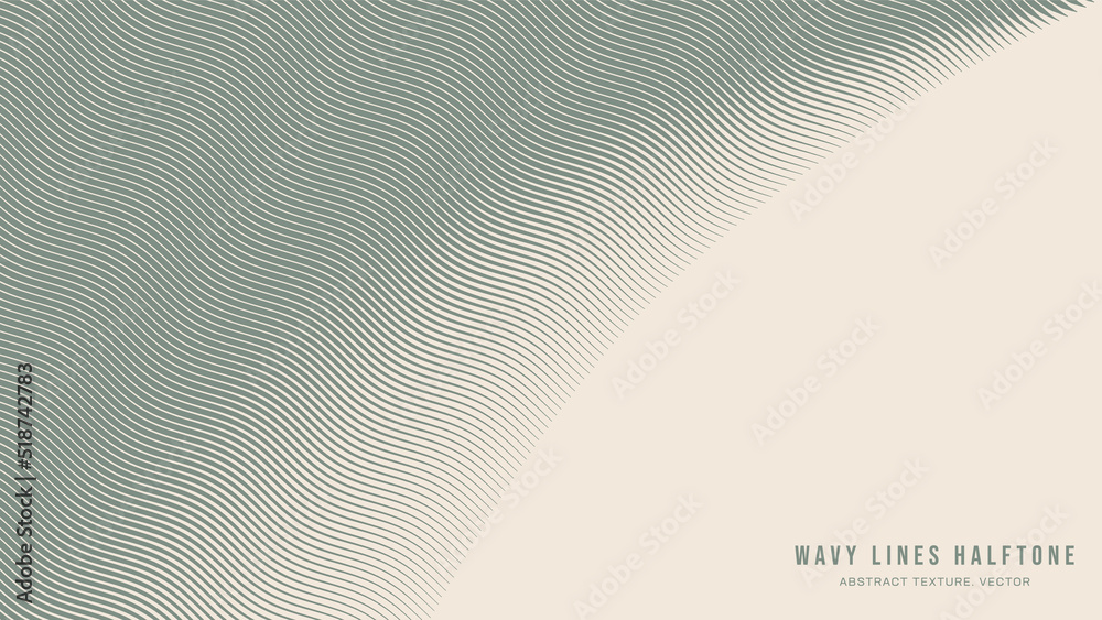 Wavy Ripple Lines Tilted Hatching Halftone Pattern Abstract Vector Pale ...