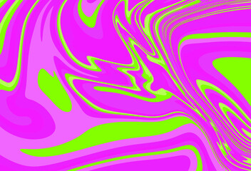 Poster - Abstract geometric background with warped colorful lines. Trippy op-art style illustration.