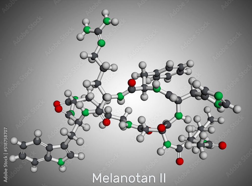 melanotan sex II molecule. It is synthetic analogue of the peptide hormone, stimulates melanogenesis and increases sexual arousal. Molecular model. 3D rendering Stock Illustration easy administration Grind Type:Filter Resveratrol | Linus Pauling
