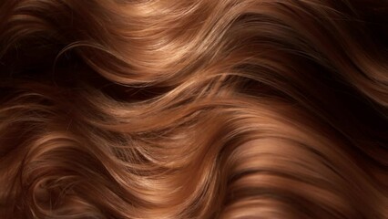 super slow motion shot of waving brown hair at 1000 fps.