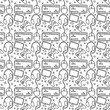 © eliyashevskiy - Seamless gaming pattern. Background with gamepad,monitor, keyboard, computer mouse, headphones