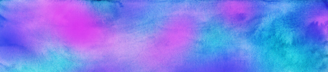 Wall Mural - Abstract purple pink blue teal background. Colorful art background with space for design. Web banner. Wide. Panoramic. Website header.