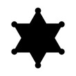 © Adam - Sheriff star black vector icon on white background