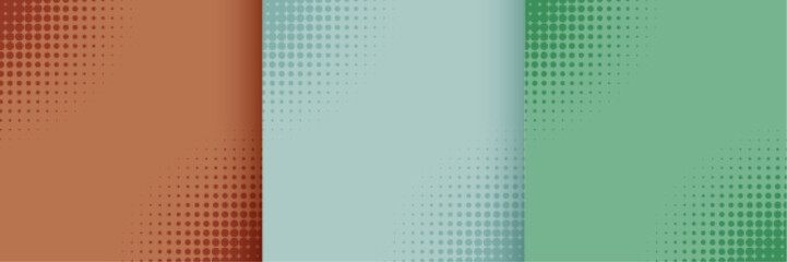 Wall Mural - elegant halftone design set in three various colors background