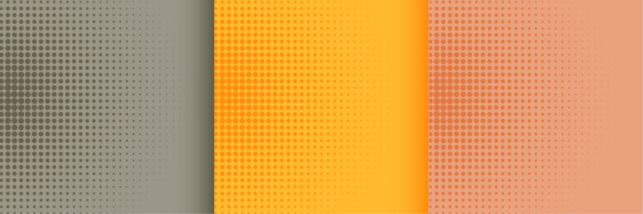 Wall Mural - collection of soft halftone design in bright colors background